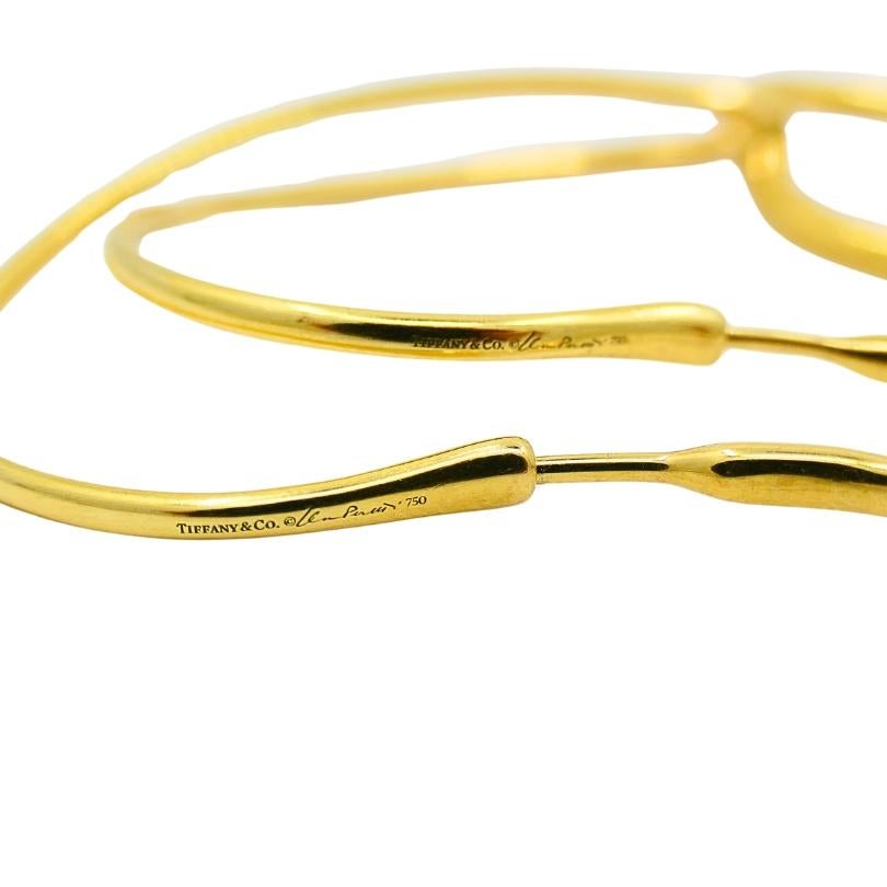 Elsa Peretti für Tiffany & Co. Offene Herz-Ohrringe aus 18 Karat Gold im Angebot 3