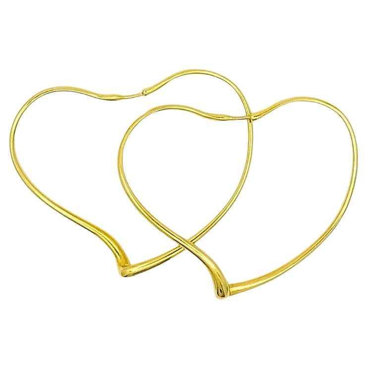 Pendientes de aro corazón abierto de oro de 18 quilates Elsa Peretti for Tiffany & Co.