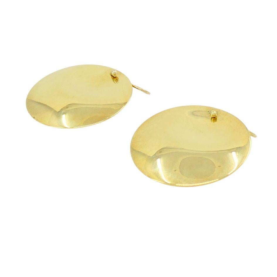 Elsa Peretti for Tiffany & Co. 18k Gold Round Hook Earrings 1