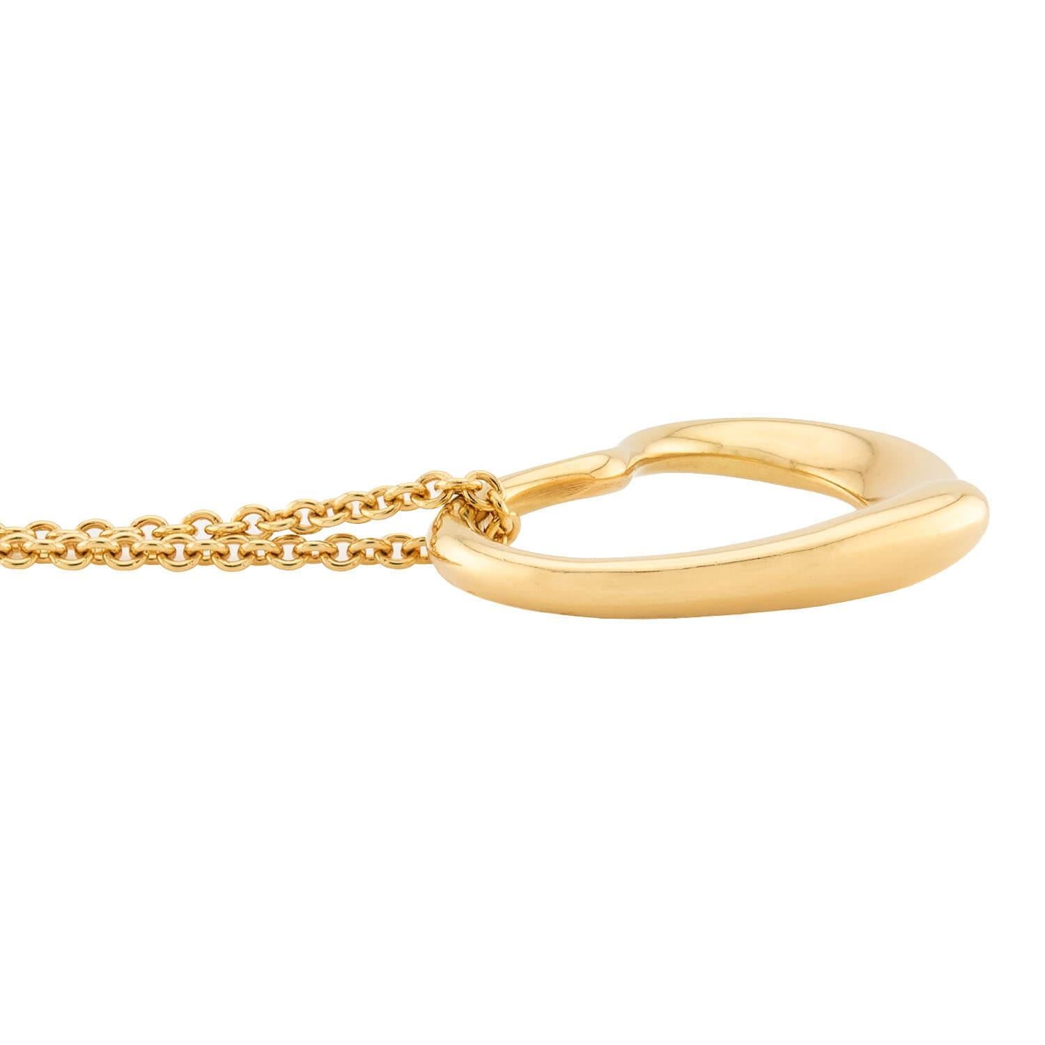 Moderno ELSA PERETTI FOR TIFFANY & CO. Collana con ciondolo a cuore aperto 18k in vendita