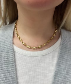 Elsa Peretti for Tiffany & Co., 18K Yellow Gold Seahorse Link Necklace