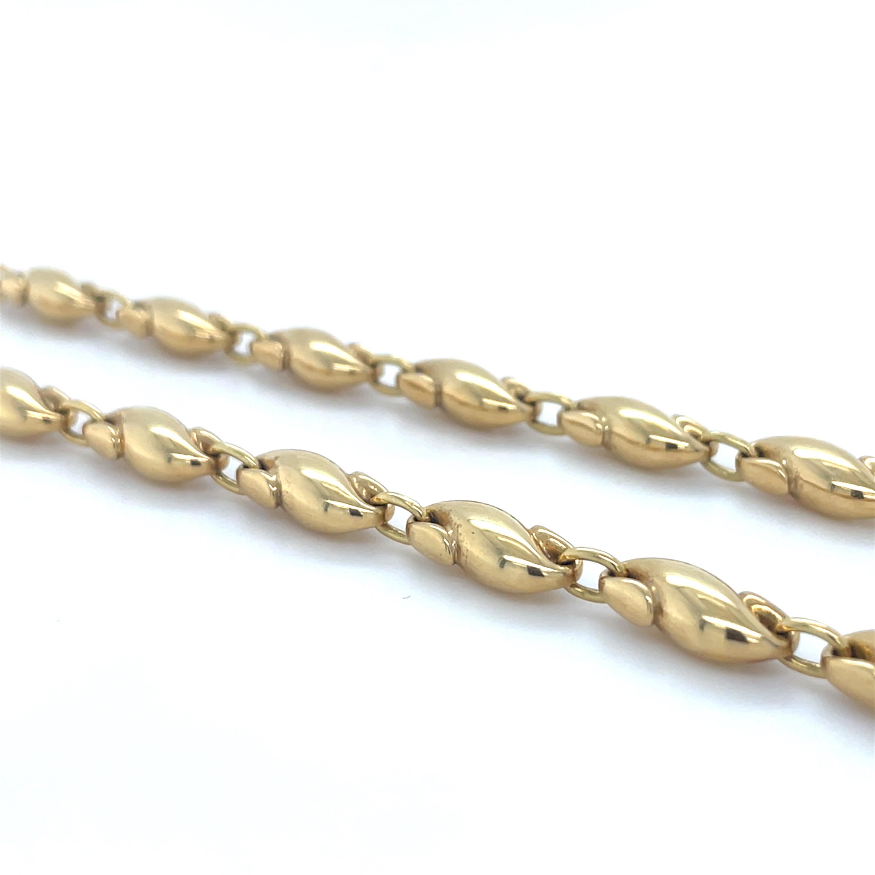 Elsa Peretti für Tiffany & Co., 18 Karat Gelbgold Seepferdchen-Gliederhalskette (Zeitgenössisch) im Angebot