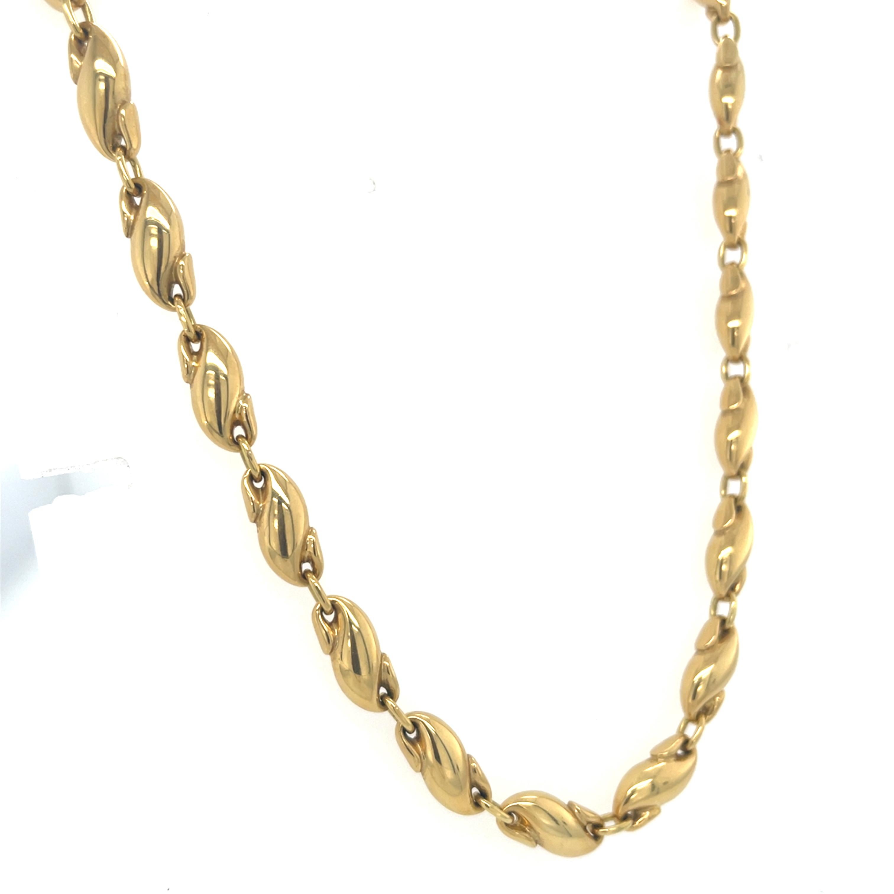 Elsa Peretti für Tiffany & Co., 18 Karat Gelbgold Seepferdchen-Gliederhalskette Damen im Angebot