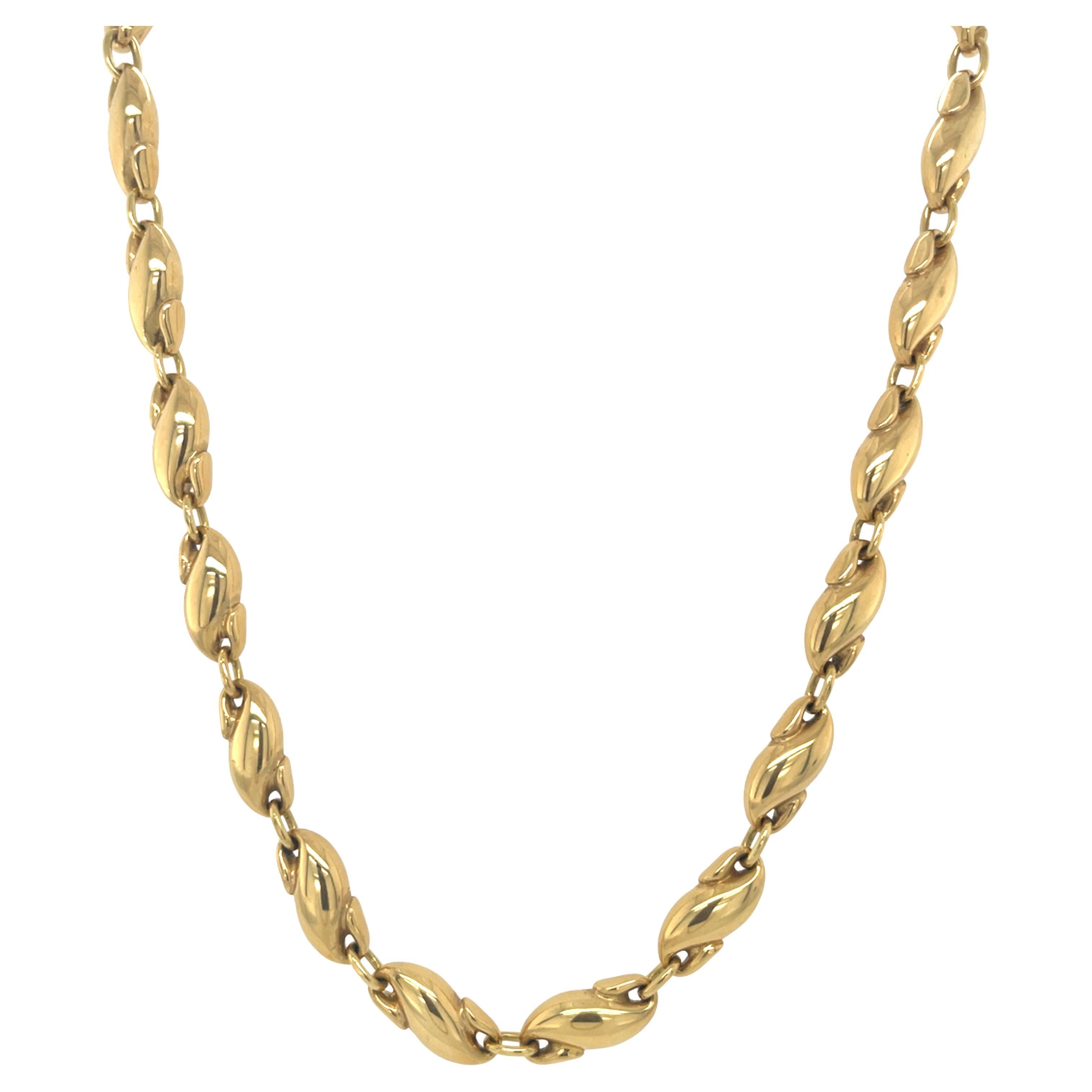 Elsa Peretti für Tiffany & Co., 18 Karat Gelbgold Seepferdchen-Gliederhalskette