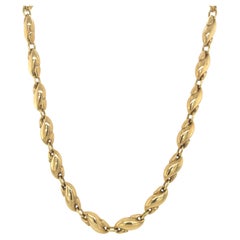 Elsa Peretti für Tiffany & Co., 18 Karat Gelbgold Seepferdchen-Gliederhalskette