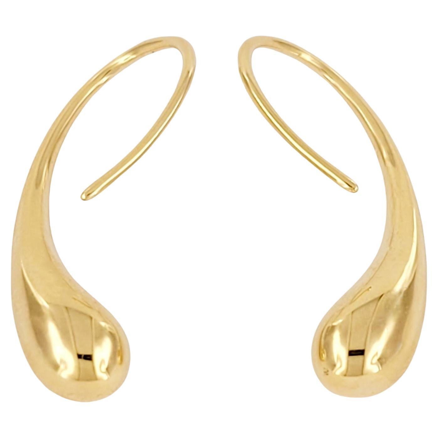 Boucles d'oreilles en forme de larme en or jaune 18 carats, collection Elsa Peretti for Tiffany & Co.