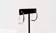 Elsa Peretti For Tiffany & Co. 2005 Elongated Teardrop Sterling Silver Earrings