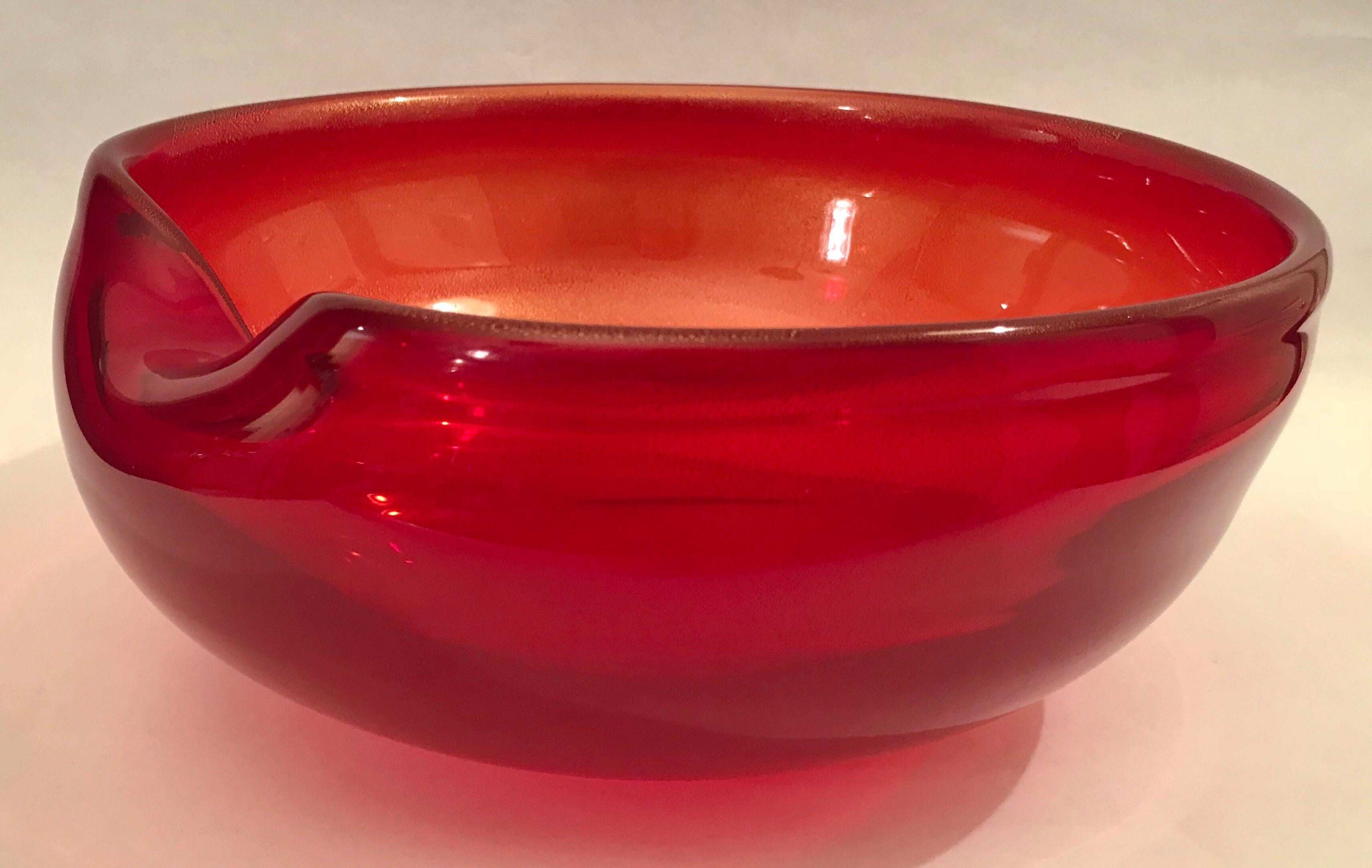 Elsa Peretti for Tiffany & Co. Art Glass Thumbprint Bowl 2