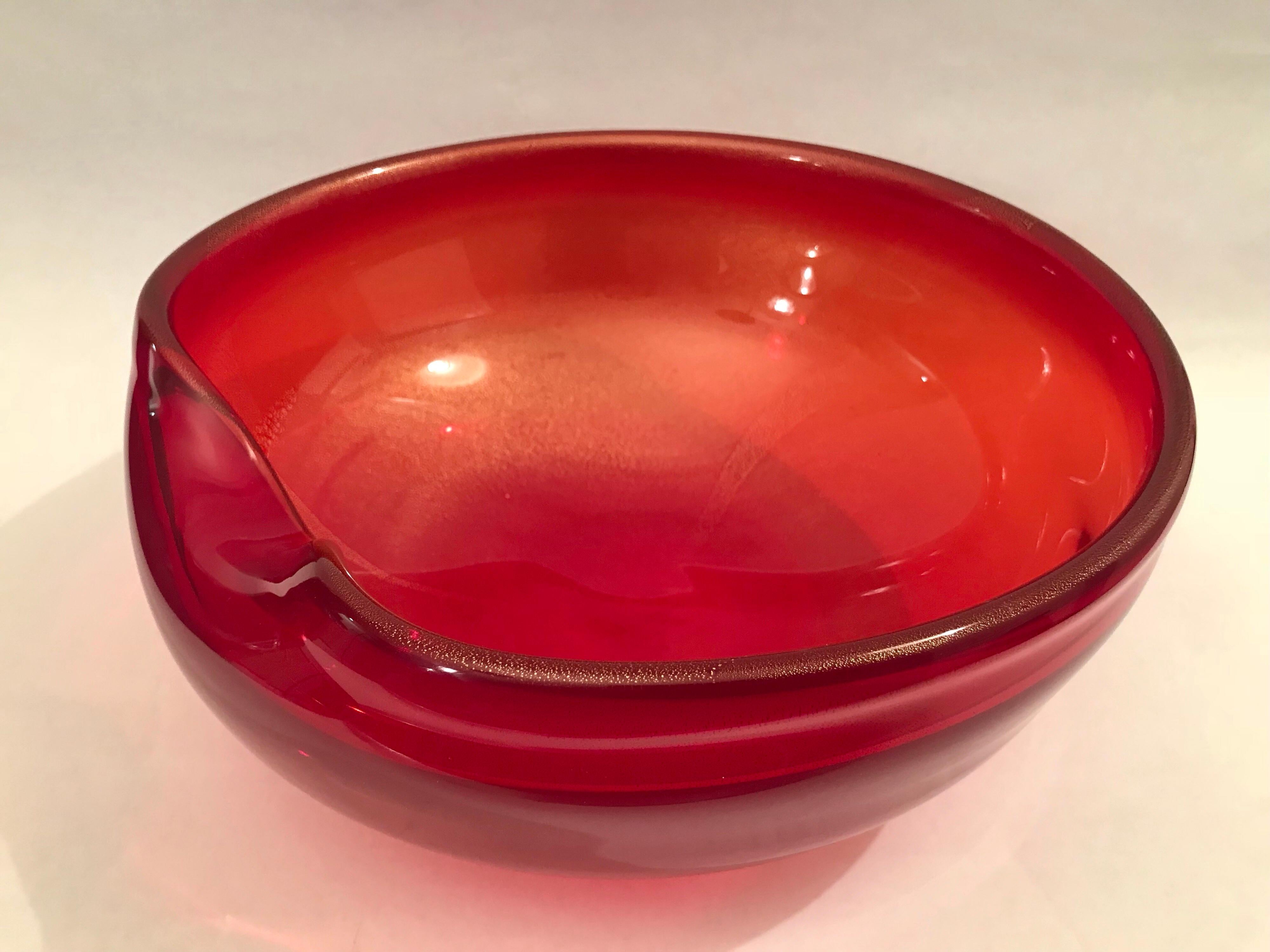 Elsa Peretti for Tiffany & Co. Art Glass Thumbprint Bowl 3