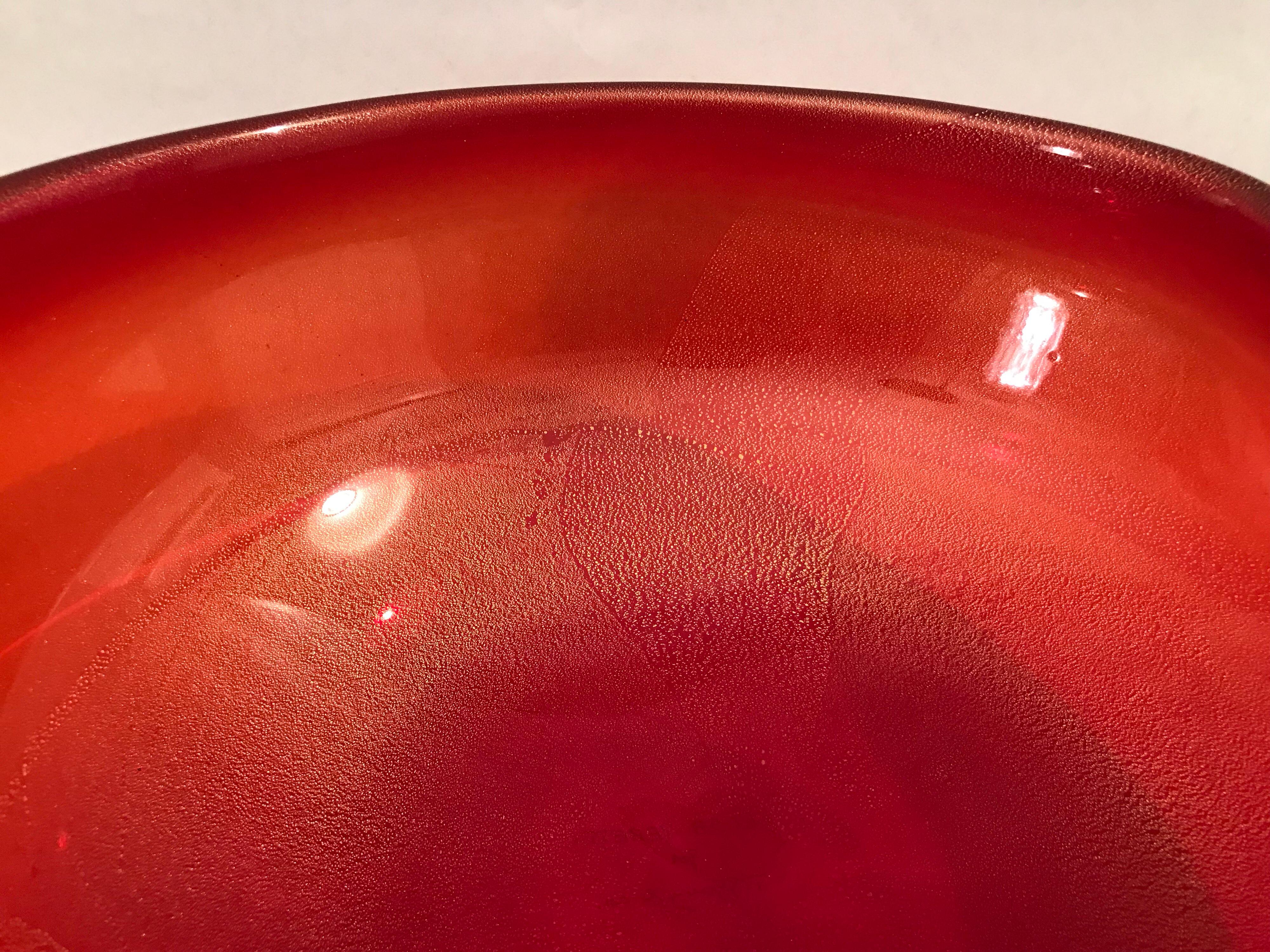 Italian Elsa Peretti for Tiffany & Co. Art Glass Thumbprint Bowl