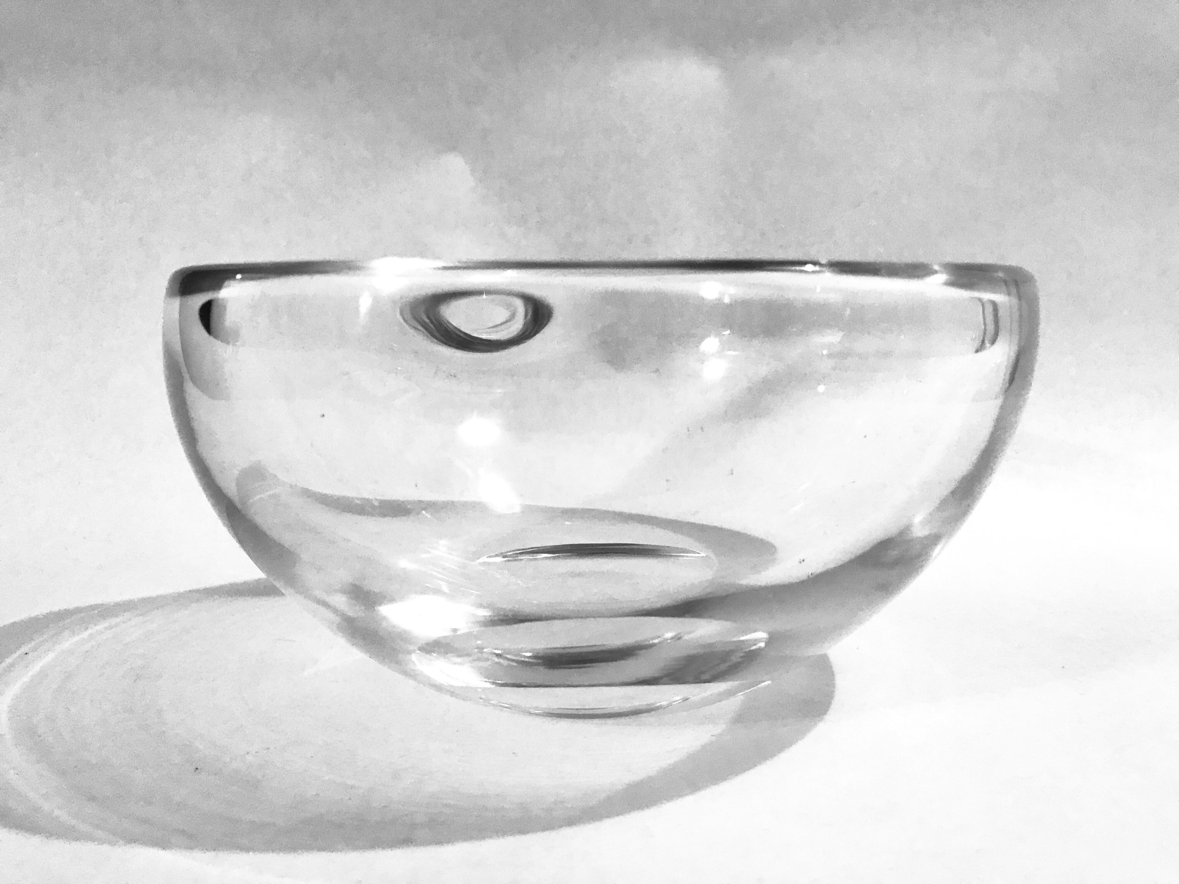 Elsa Peretti for Tiffany & Co. Art Glass Thumbprint Bowl For Sale 1