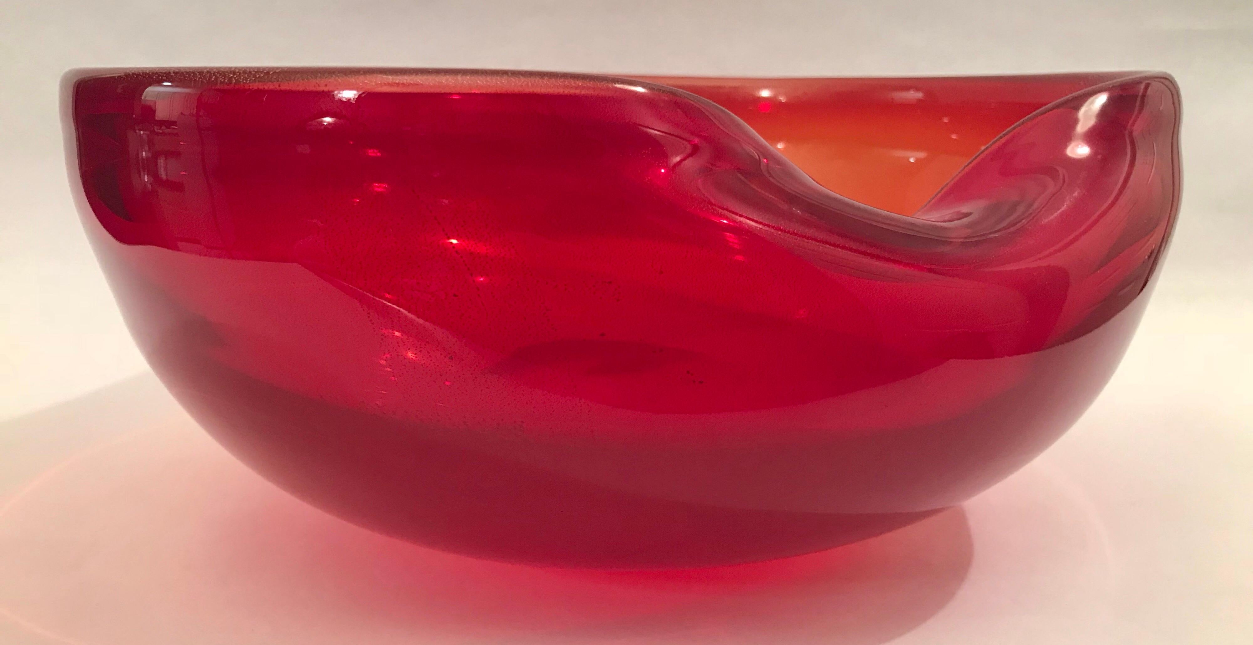 Elsa Peretti for Tiffany & Co. Art Glass Thumbprint Bowl 1