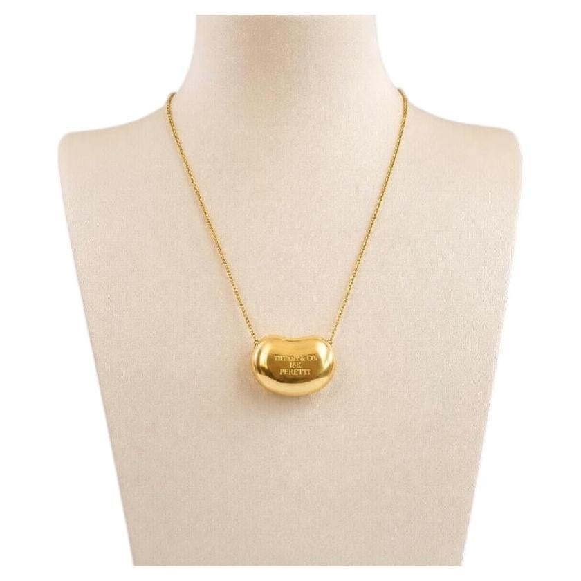 Elsa Peretti for Tiffany & Co Bean Necklace 18K Yellow Gold