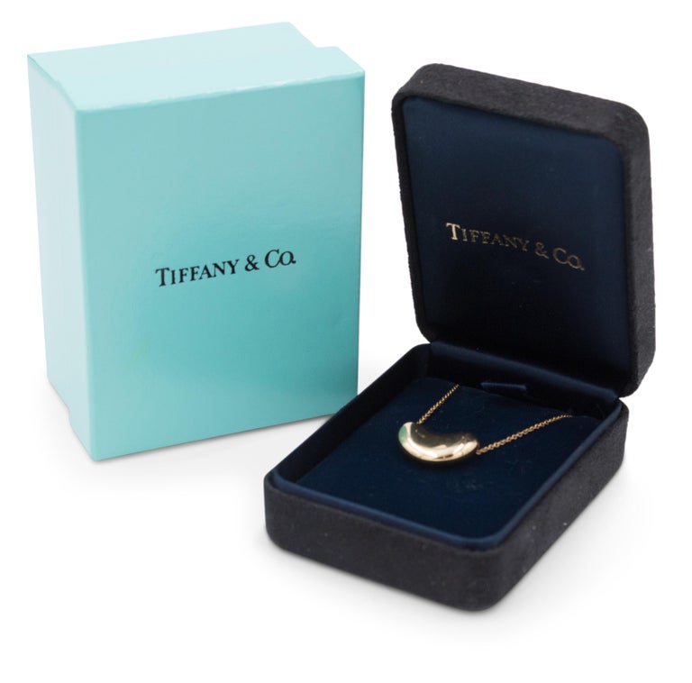 Elsa Peretti for Tiffany and Co. Bean Pendant Necklace at 1stDibs