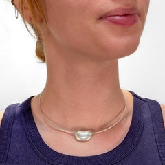 Elsa Peretti for Tiffany & Co. 'Bean' Sterling Silver 18-Inch Choker Necklace