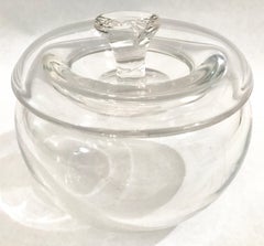 Elsa Peretti for Tiffany & Co. Clear Crystal Glass Lidded Apple Bowl
