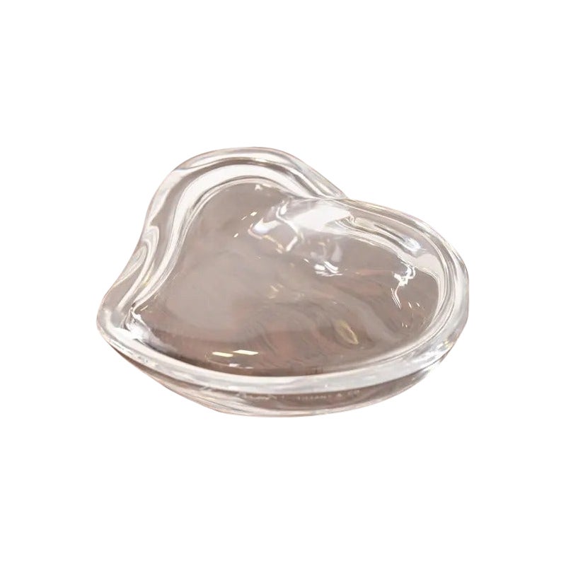 Elsa Peretti for Tiffany & Co. Clear Crystal Heart-Shaped Lidded Jewelry Box