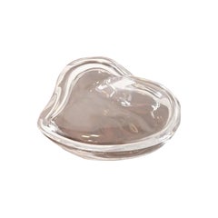 Elsa Peretti for Tiffany & Co. Clear Crystal Heart-Shaped Lidded Jewelry Box