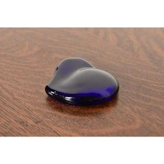 Elsa Peretti for Tiffany & Co. Cobalt Blue Murano Glass Heart Shaped Paperweight