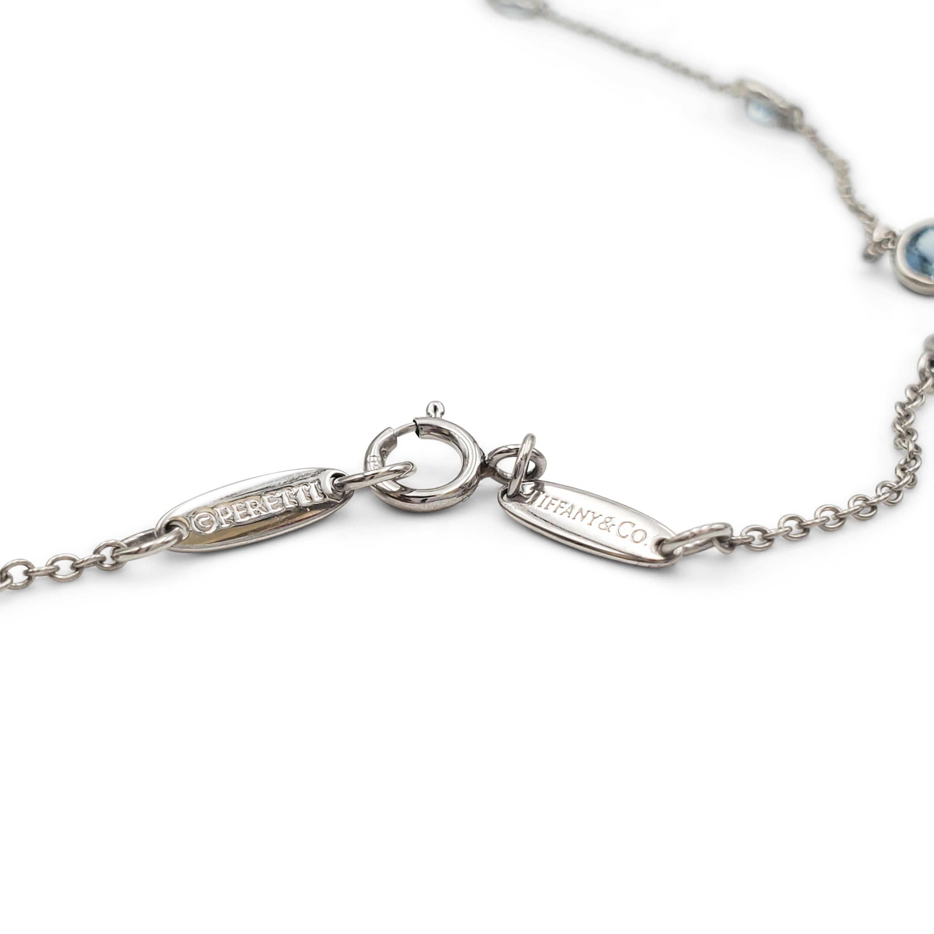 Women's or Men's Elsa Peretti for Tiffany & Co. 'Color by the Yard' Aquamarine Necklace