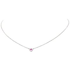 Elsa Peretti for Tiffany & Co. Color by the Yard Pink Sapphire Pendnat Necklace