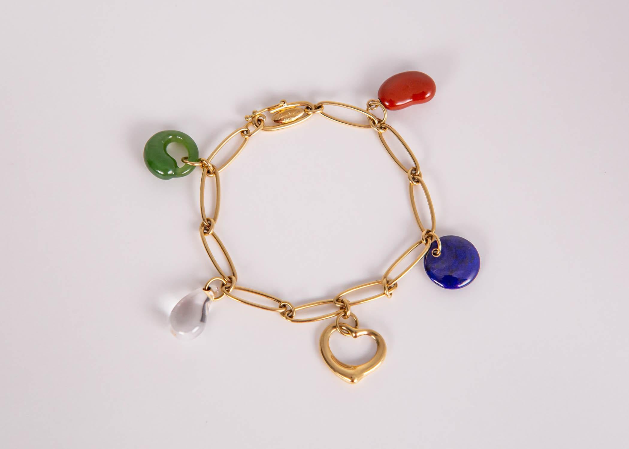 tiffany elsa peretti charm bracelet