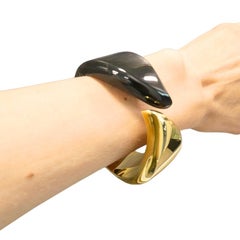 Elsa Peretti for Tiffany & Co. Cuff Bracelet Black Jade 18k Gold