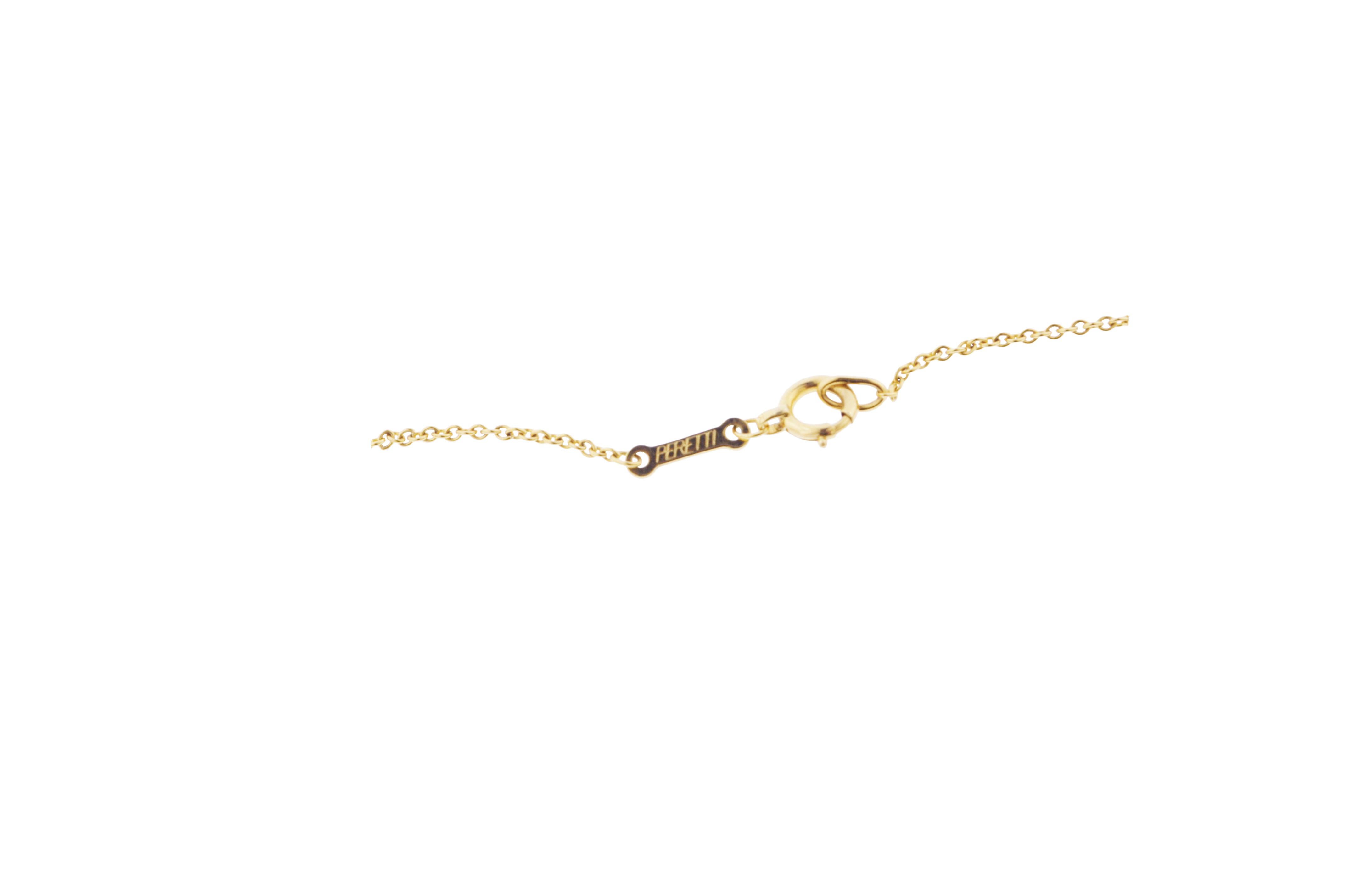 Elsa Peretti for Tiffany & Co. Diamond and Gold Pendant Necklace For Sale 1