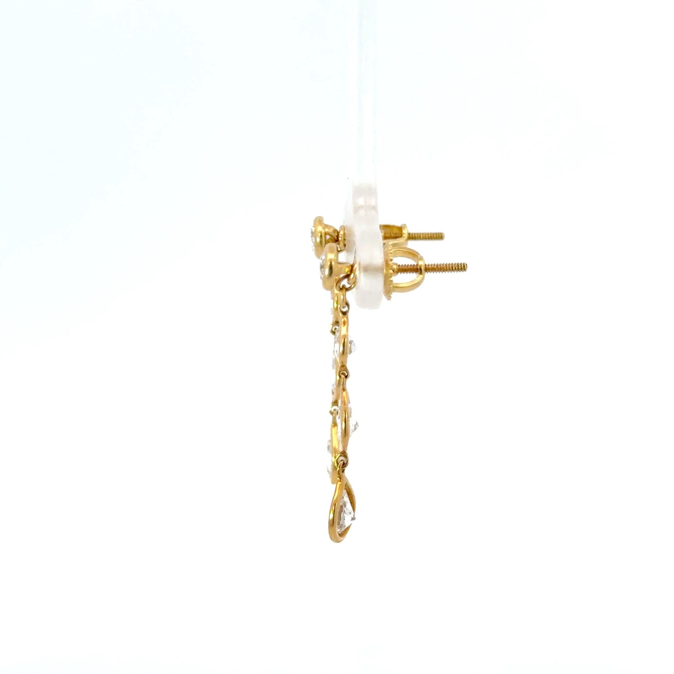 Elsa Peretti for Tiffany & Co. Orecchini a goccia con diamanti a metro In condizioni ottime in vendita a Dallas, TX