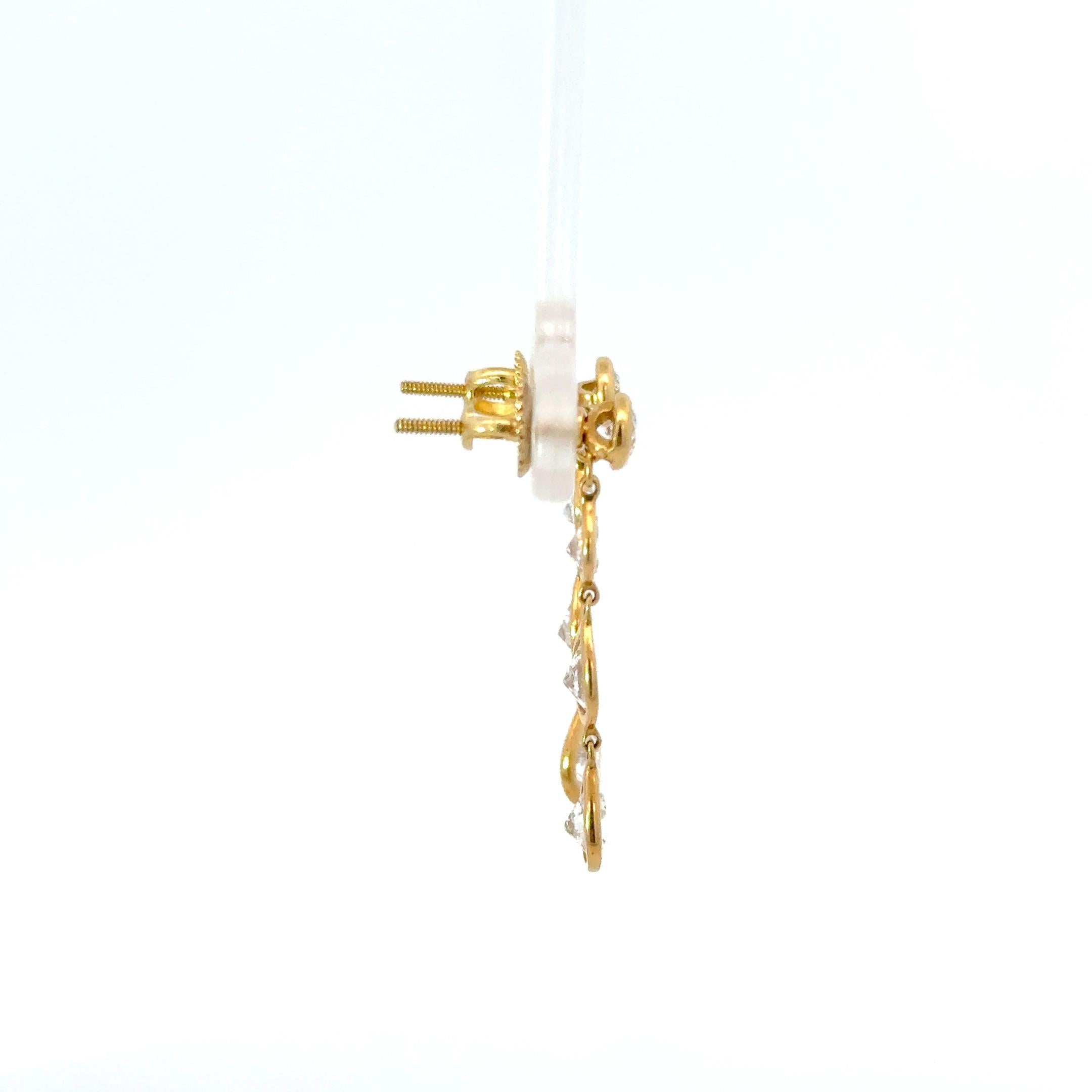 Donna Elsa Peretti for Tiffany & Co. Orecchini a goccia con diamanti a metro in vendita