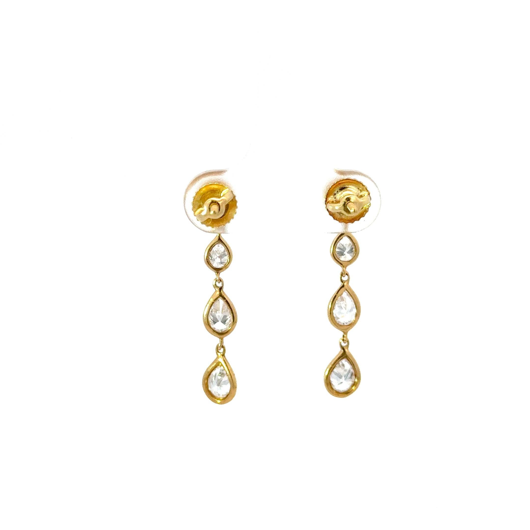 Elsa Peretti for Tiffany & Co. Orecchini a goccia con diamanti a metro in vendita 1