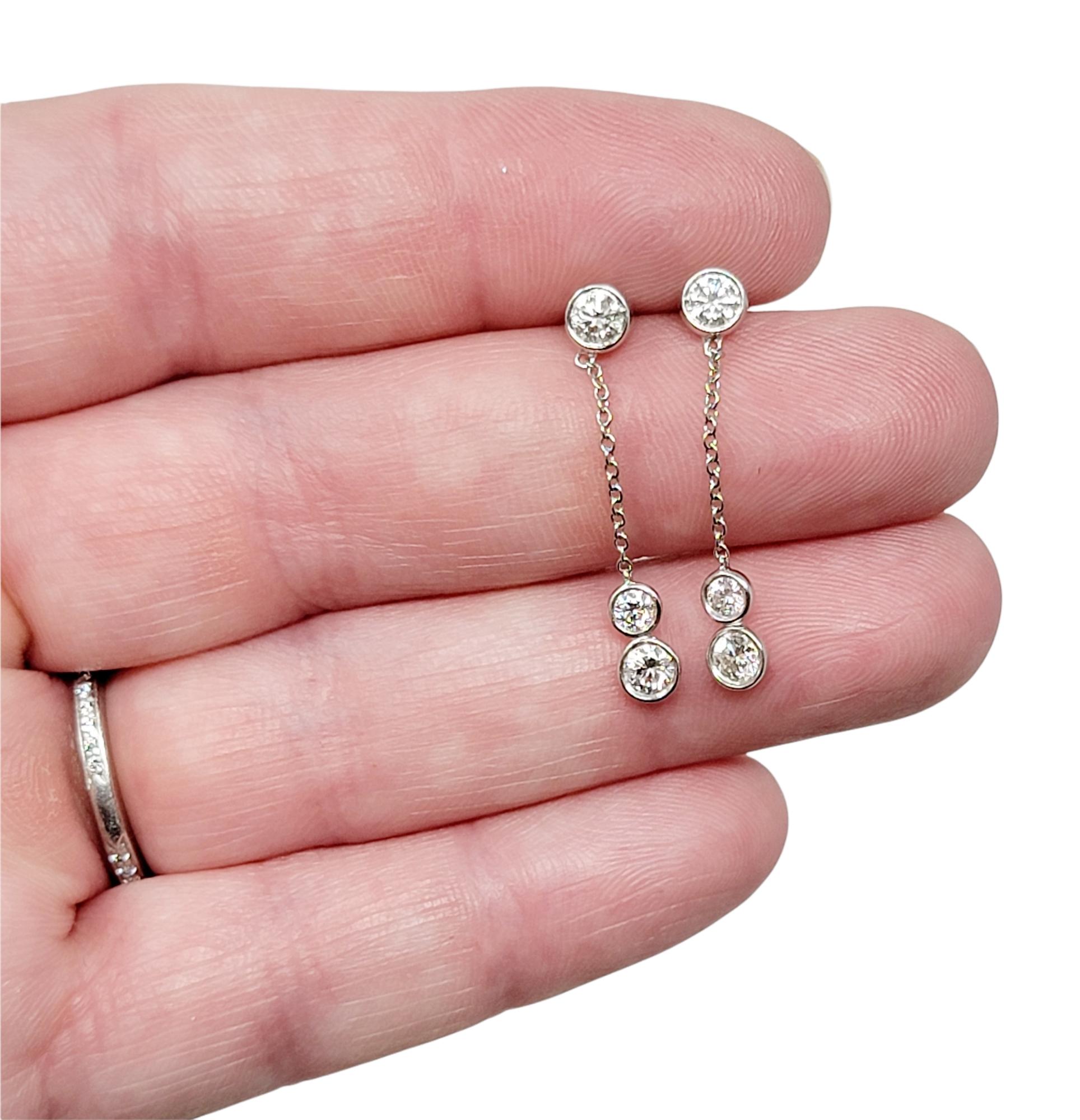 Women's Elsa Peretti for Tiffany & Co Diamonds By the Yard Round Diamond Dangle Earrings