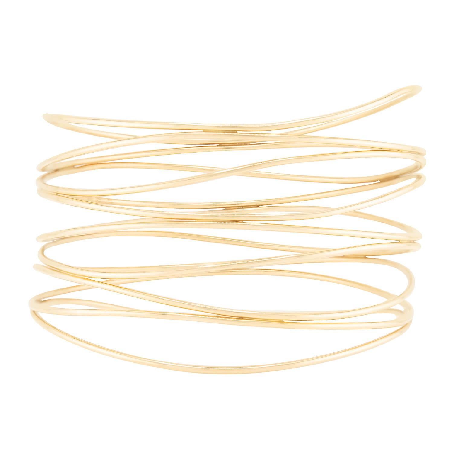 ELSA PERETTI for TIFFANY & CO. Estate 18k Wave Nine-Row Bracelet In Good Condition For Sale In Narberth, PA