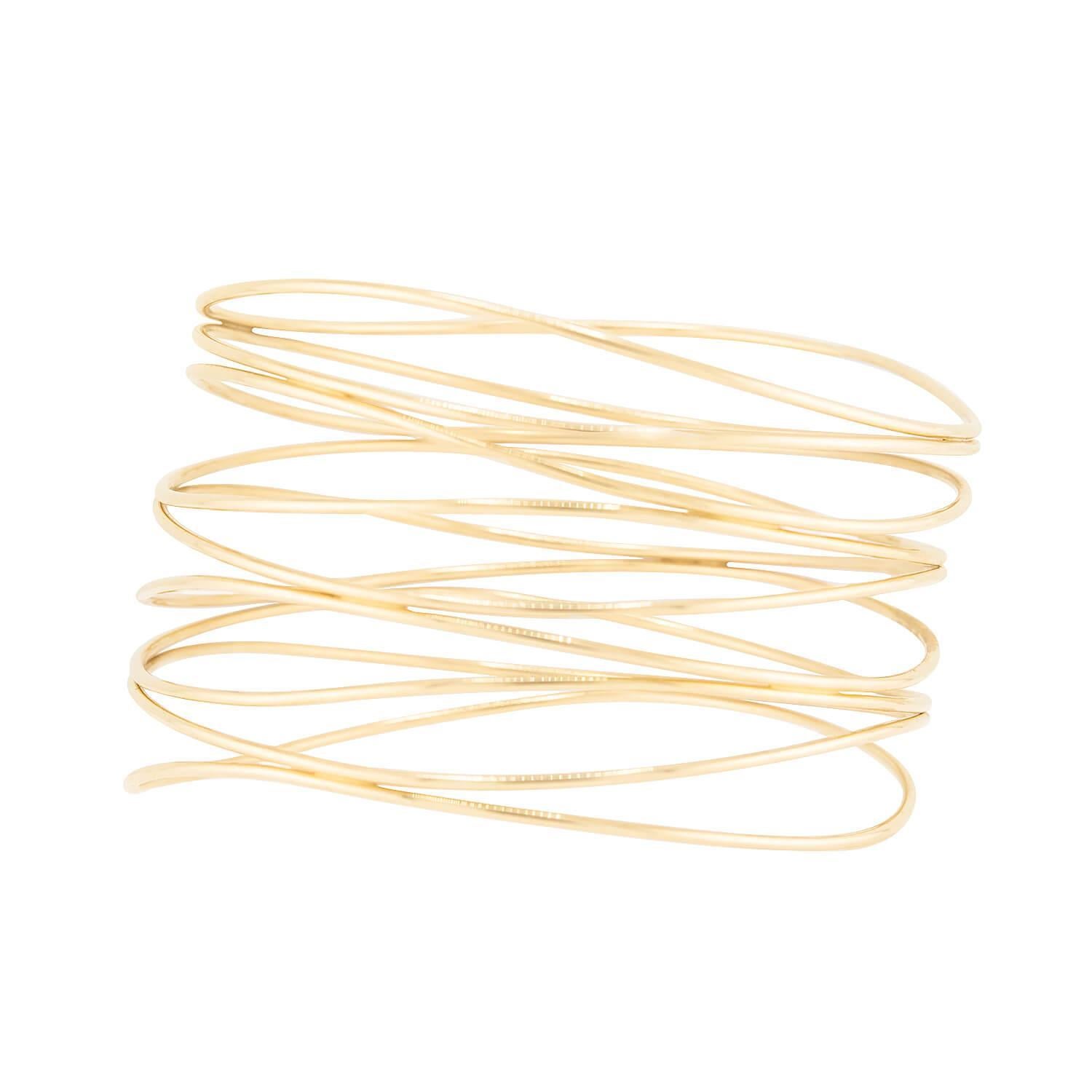 Women's ELSA PERETTI for TIFFANY & CO. Estate 18k Wave Nine-Row Bracelet For Sale