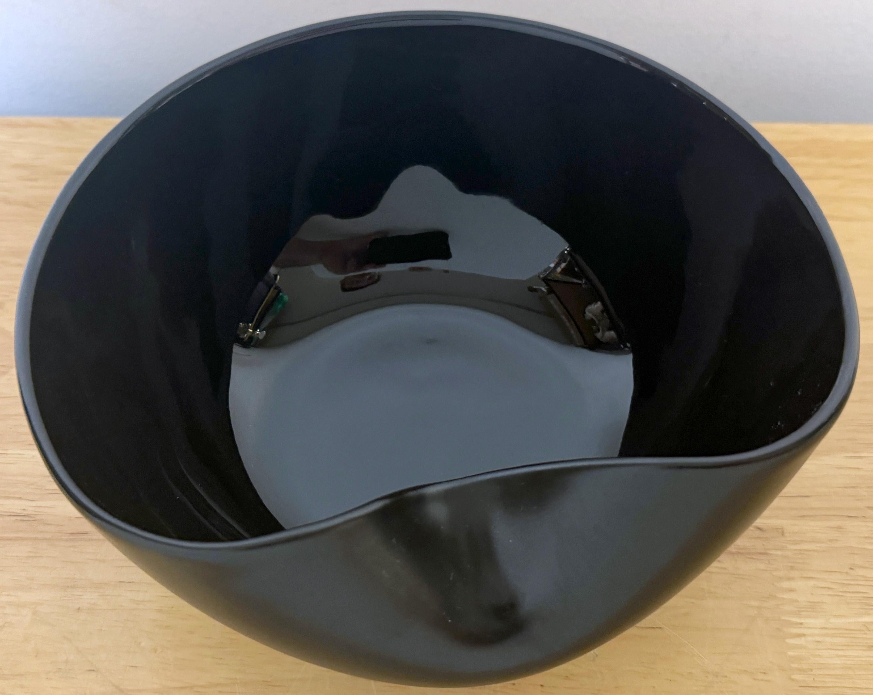 American Elsa Peretti for Tiffany & Co  Glazed & Unglazed Black Bowl, C. 1990s