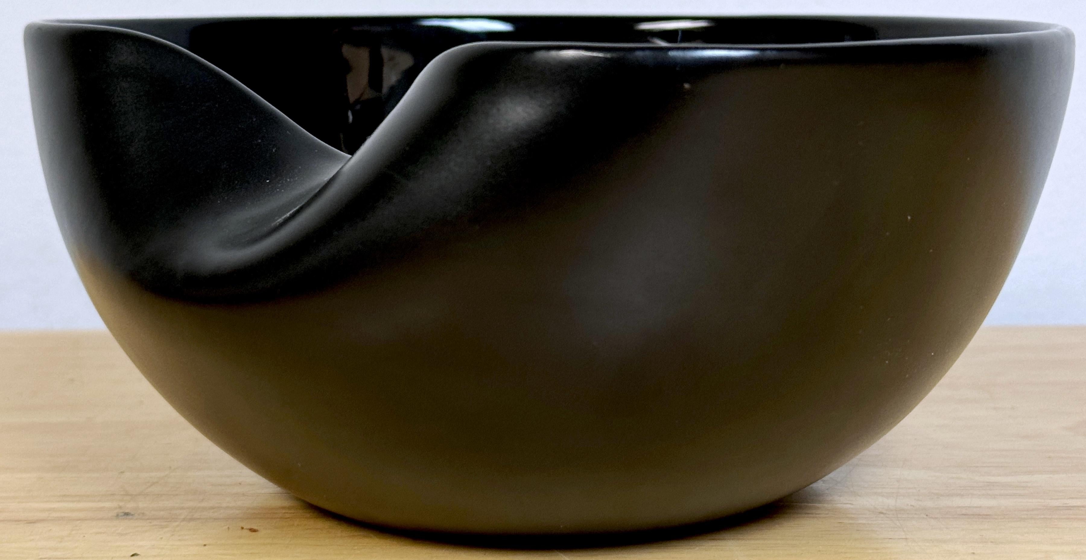 Elsa Peretti for Tiffany & Co  Glazed & Unglazed Black Bowl, C. 1990s In Good Condition In West Palm Beach, FL