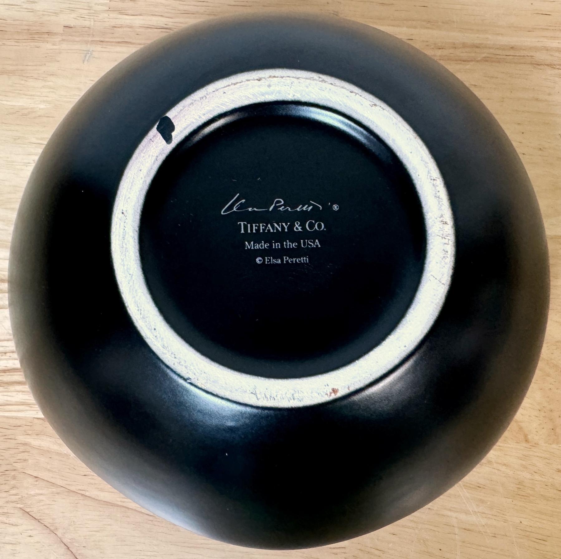 Elsa Peretti for Tiffany & Co  Glazed & Unglazed Black Bowl, C. 1990s 1