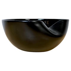 Elsa Peretti for Tiffany & Co  Glazed & Unglazed Black Bowl, C. 1990s