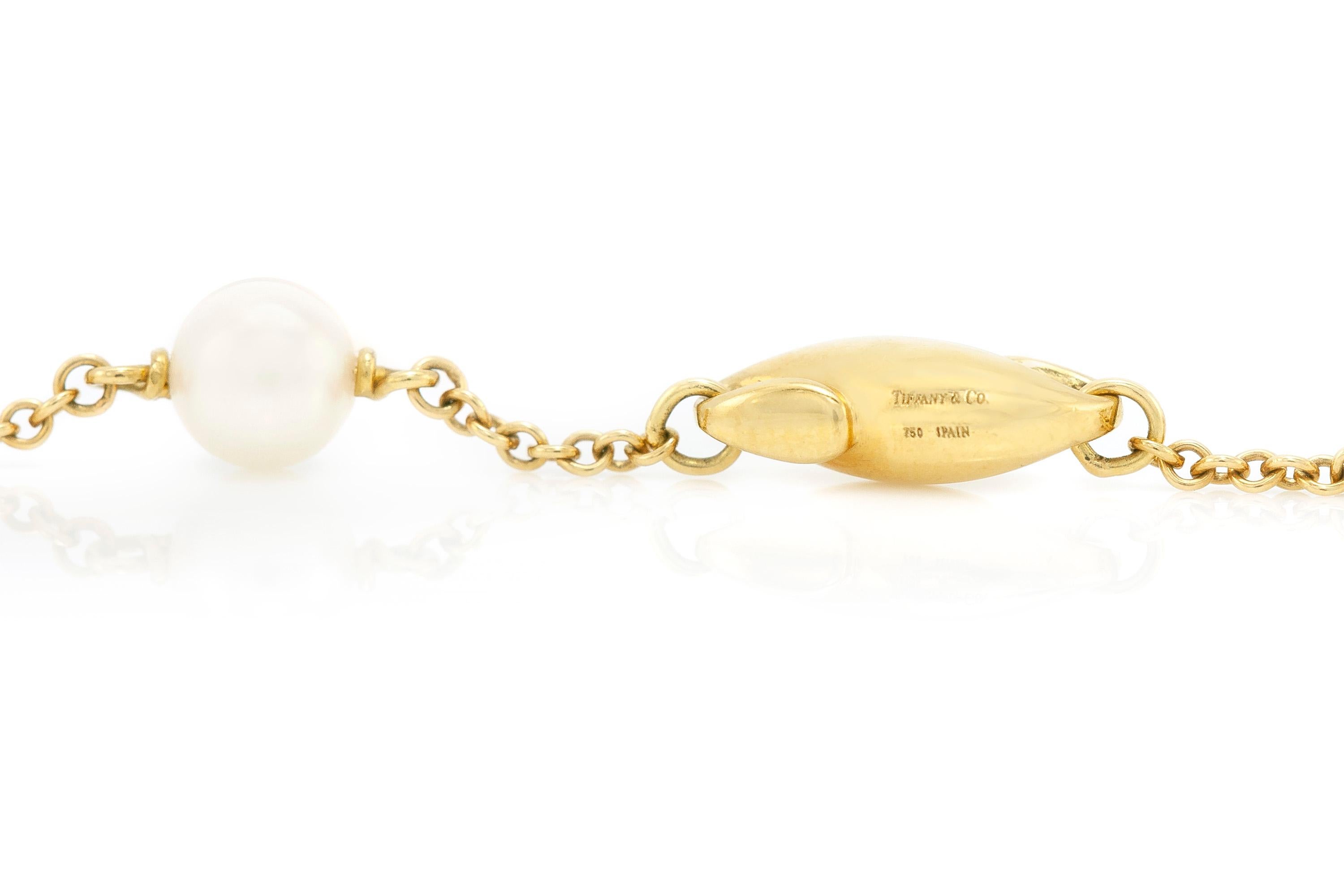 Elsa Peretti for Tiffany & Co. Halskette aus Gold und Perlmutt für Damen oder Herren im Angebot