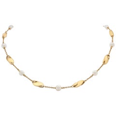 Elsa Peretti for Tiffany & Co. Gold and Mother of Pearl Necklace
