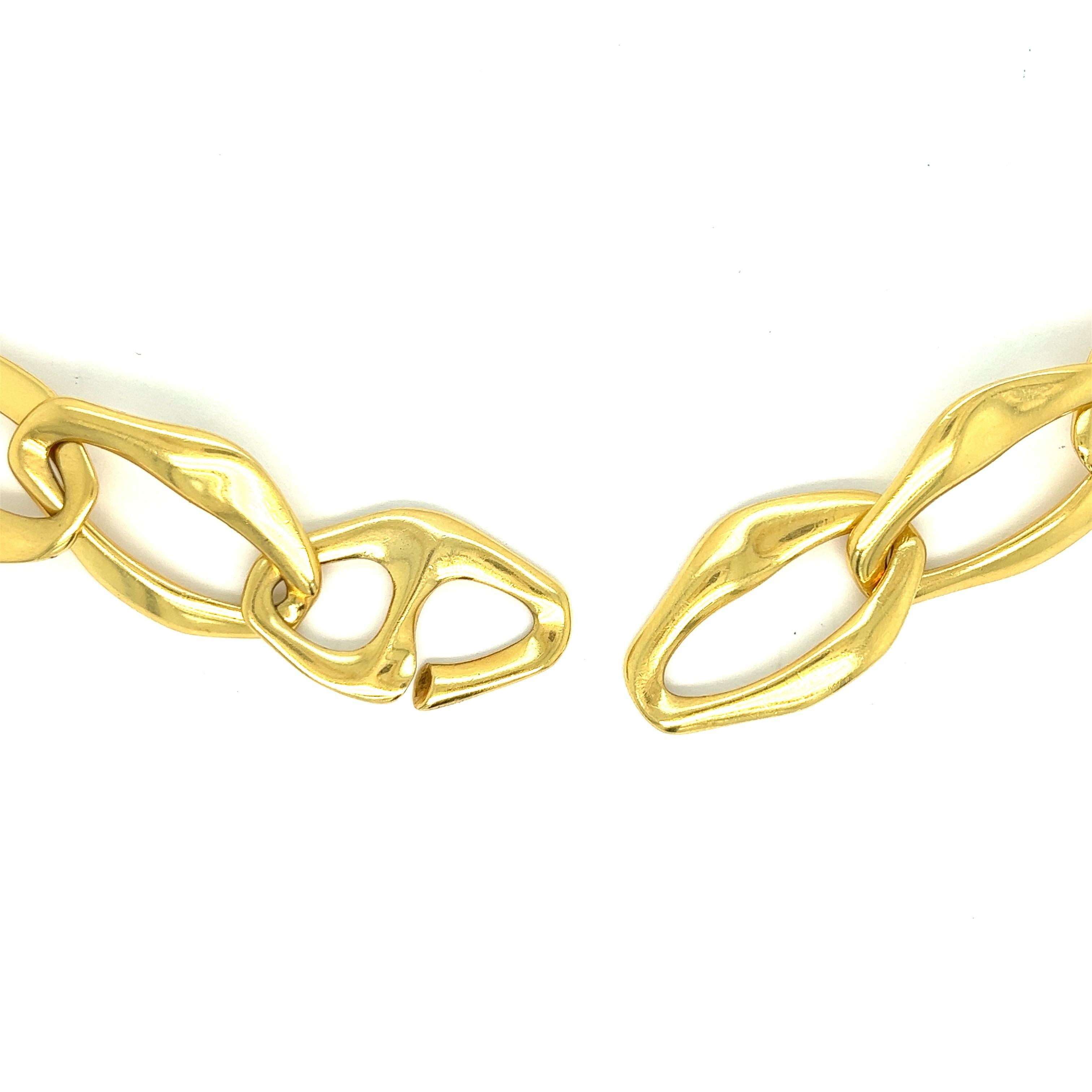 Contemporary Elsa Peretti for Tiffany & Co. Aegean Gold Link Necklace
