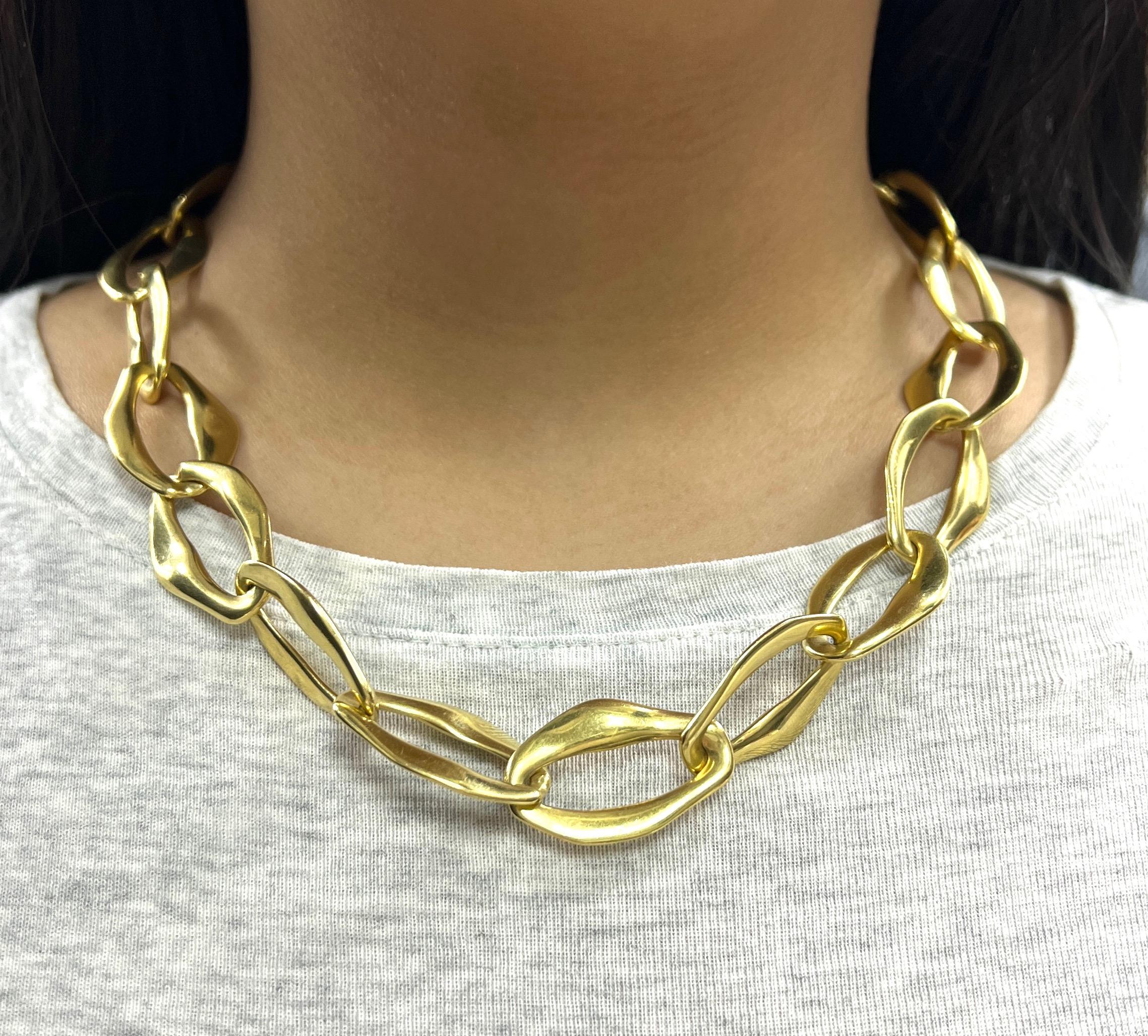 Women's Elsa Peretti for Tiffany & Co. Aegean Gold Link Necklace
