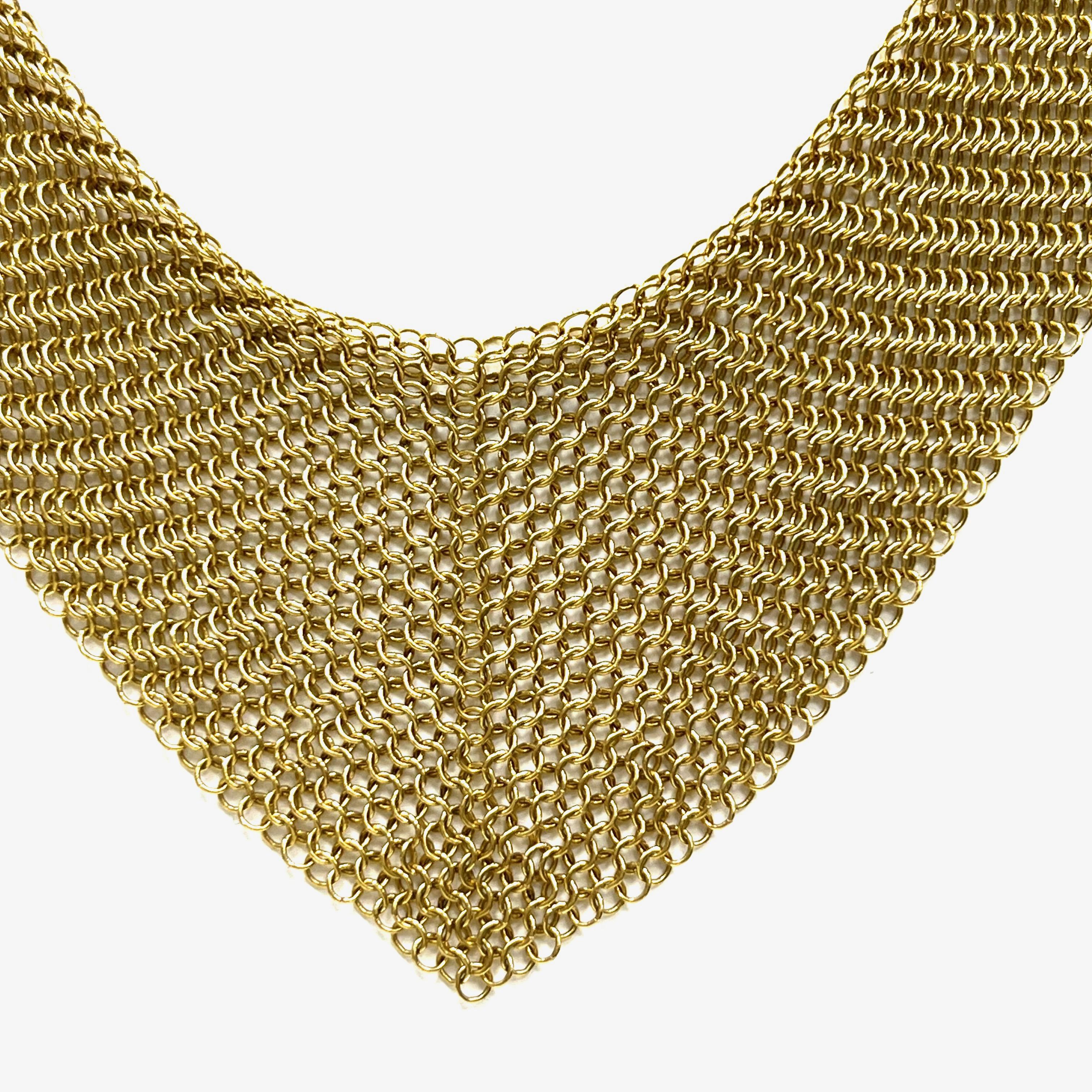 Women's Elsa Peretti for Tiffany & Co. Gold Mesh Long Necklace For Sale