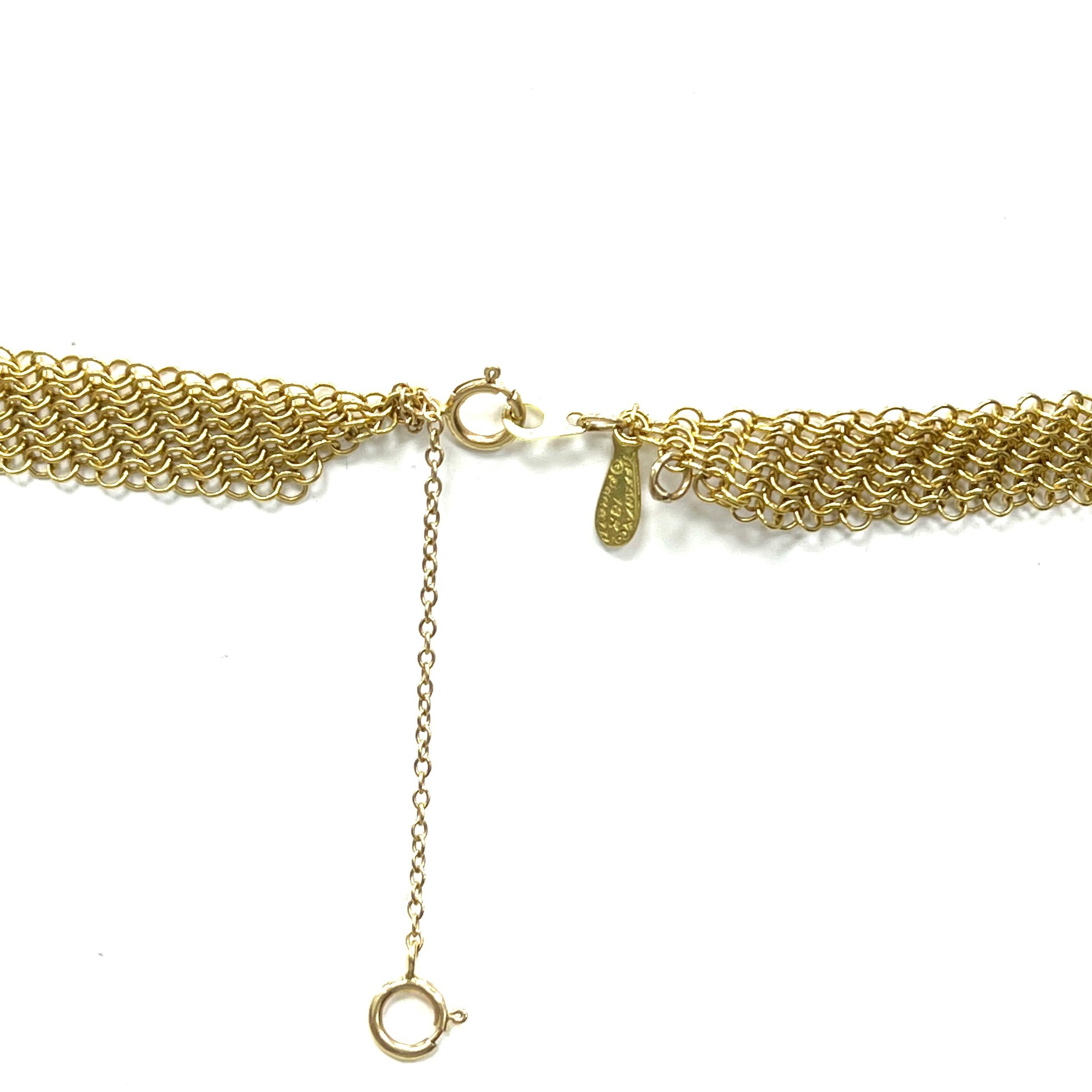 Elsa Peretti for Tiffany & Co. Gold Mesh Long Necklace For Sale 1