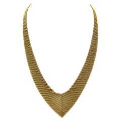 Retro Elsa Peretti for Tiffany & Co. Gold Mesh Long Necklace