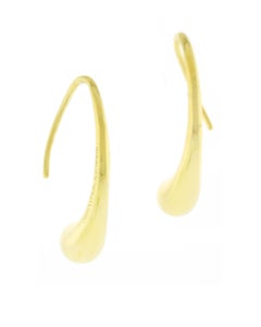 Elsa Peretti for Tiffany & Co. Gold Tear Drop Hoop Earrings