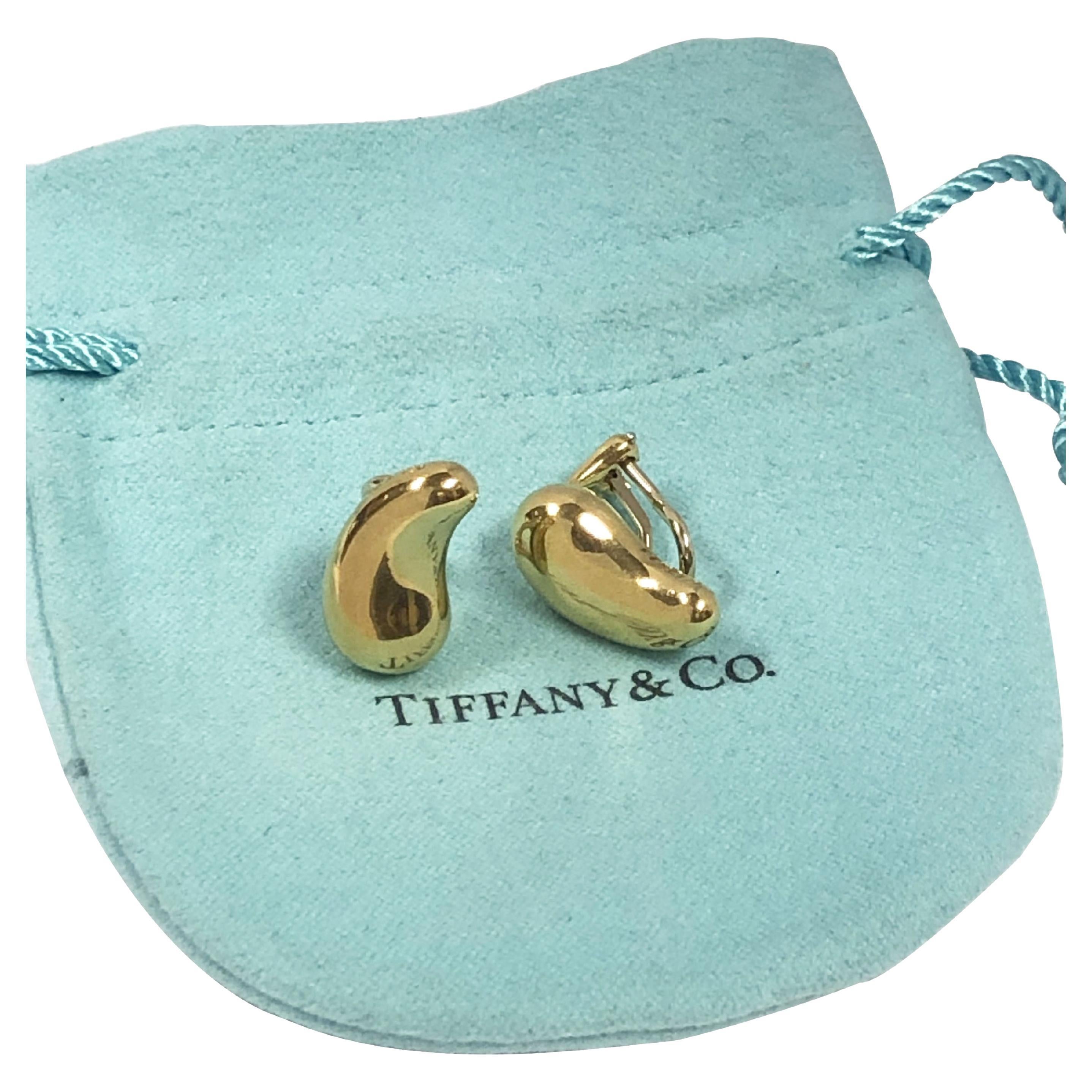 Elsa Peretti for Tiffany & Co. Iconic 18k Gold Bean Earrings