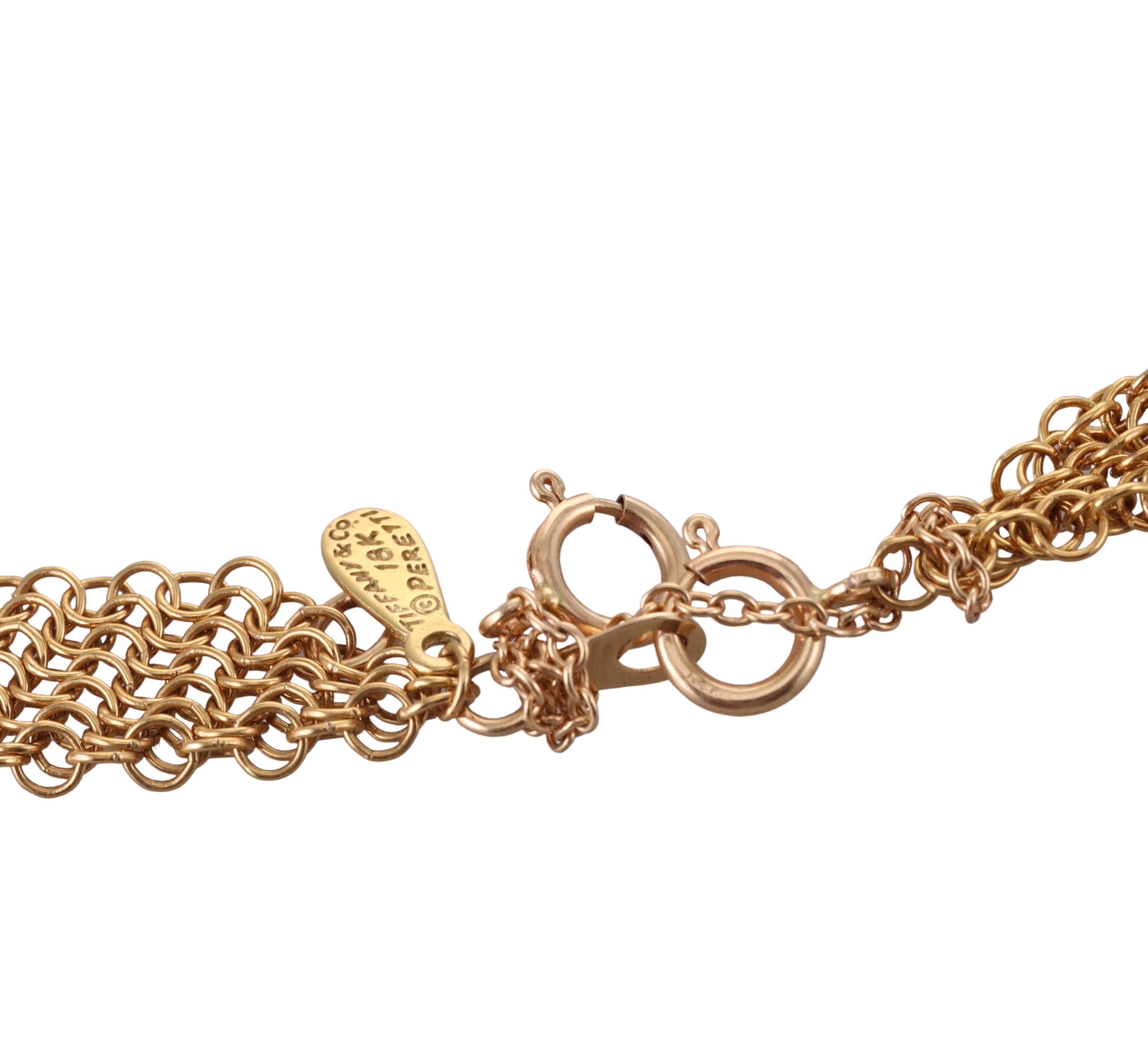 Elsa Peretti für Tiffany & Co Mesh Schal Gold-Halskette im Angebot 3