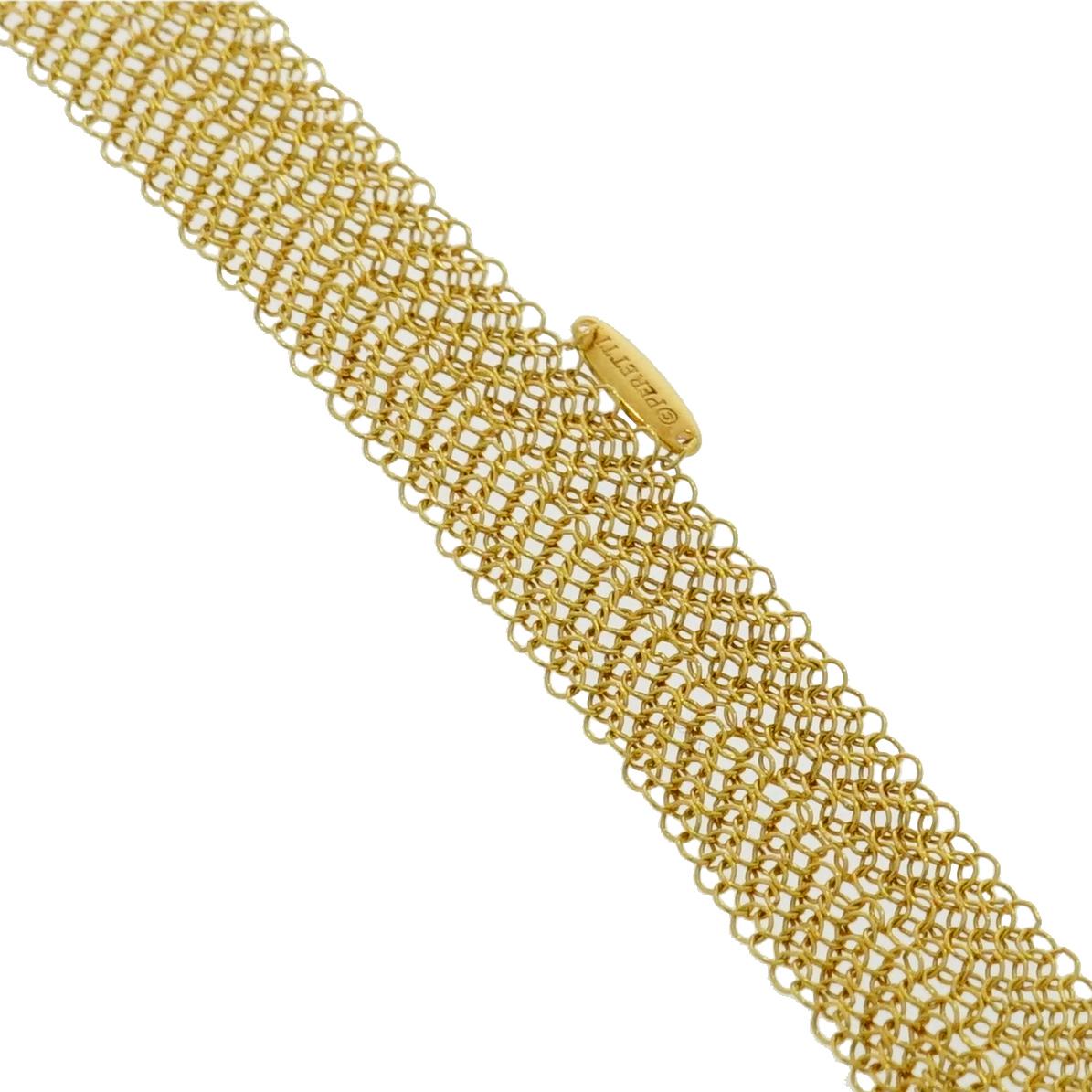 Modern Elsa Peretti for Tiffany & Co. Mesh Yellow Gold Necklace