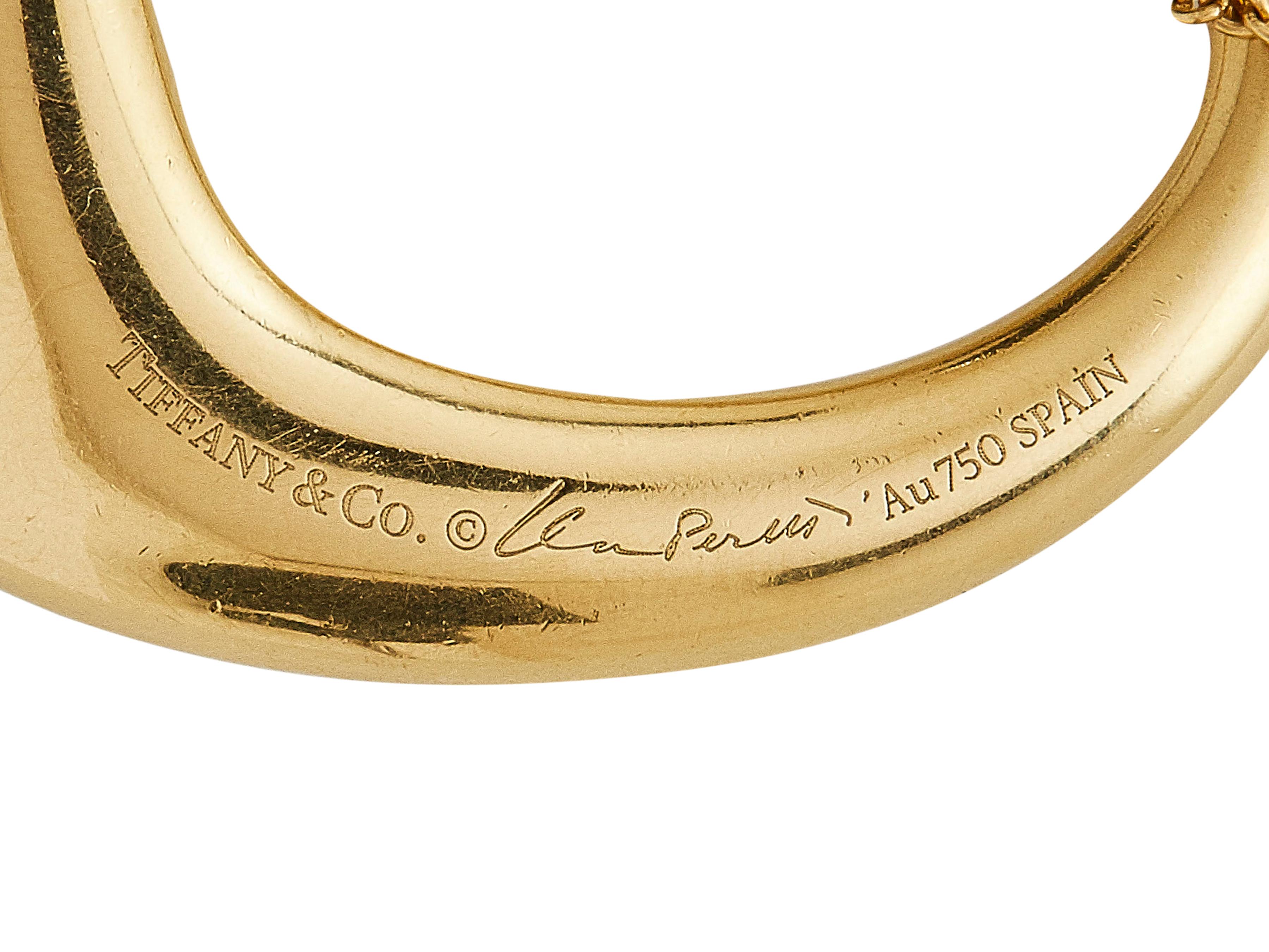 Elsa Peretti for Tiffany & Co. Open Heart 18K Yellow Gold Necklace For Sale 1